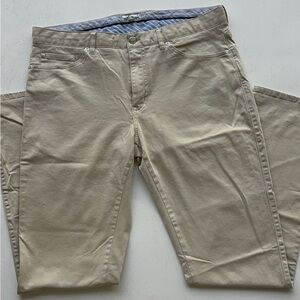Peter Millar ultimate sateen five pocket pants 36 waist 33 inseam sand color